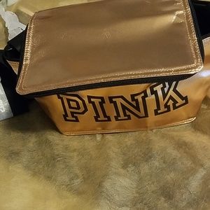 New w/ tags Pink Rose Gold lunch box